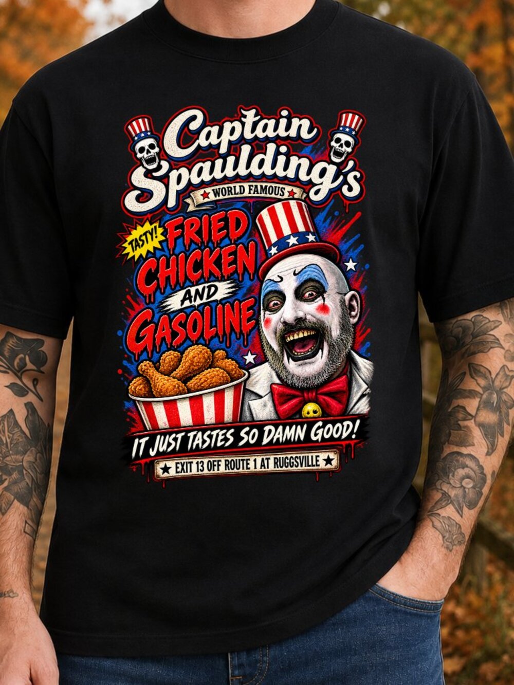 Captain Spaulding TShirt Graphic Tee House Of 1000 Corpses Horror Movie Gift
